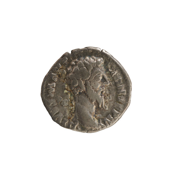 Denarius, Commodus (161–192; Roman emperor 177–192). Posthumous issue honoring Marcus Aurelius