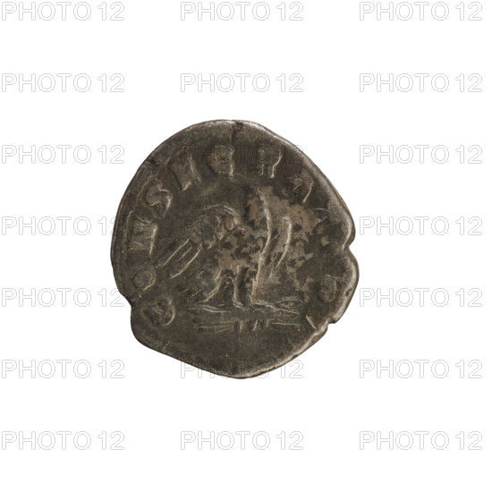 Denarius of Commodus (posthumous issue for Marcus Aurelius), Roman Empire, 180. Obverse: Head of