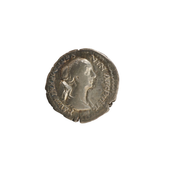 Denarius, Antoninus Pius (86–161; Roman emperor 138–161) and Faustina the Younger (ca. 130–176;