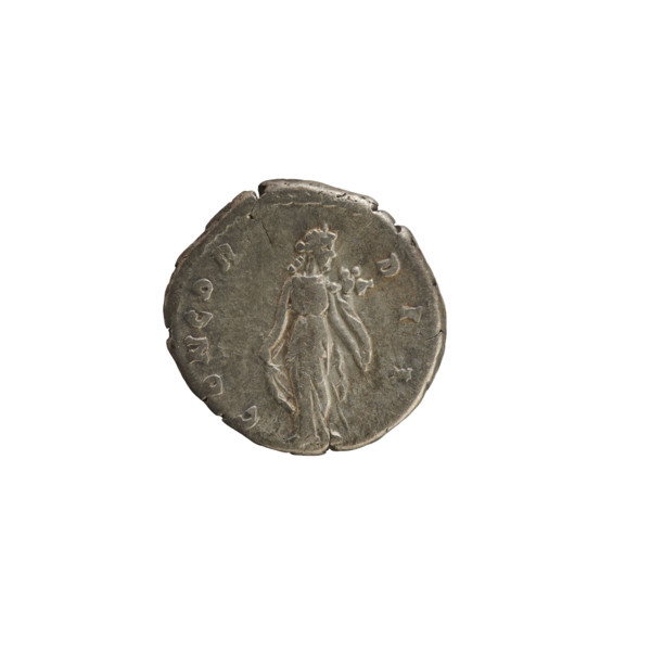 Denarius, Antoninus Pius (86–161; Roman emperor 138–161) and Faustina the Younger (ca. 130–176;