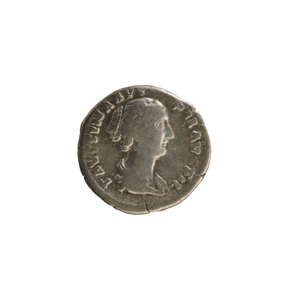 Denarius, Antoninus Pius (86–161; Roman emperor 138–161) and Faustina the Younger (ca. 130–176;