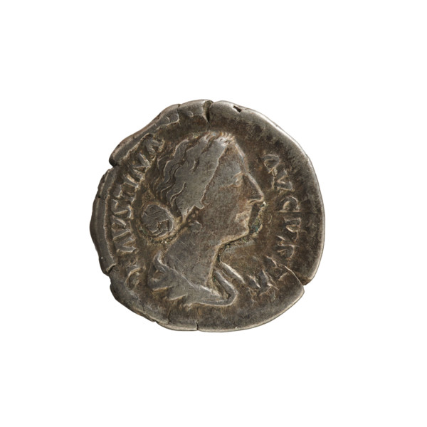 denarius, Marcus Aurelius (121–180; Roman emperor 161–180), Faustina the Younger (ca. 130–176;