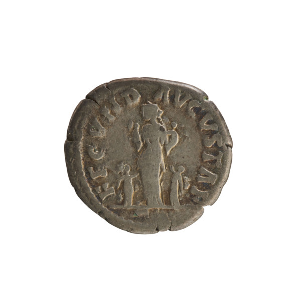 Denarius, Marcus Aurelius (121–180; Roman emperor 161–180) and Faustina the Younger (ca. 130–176;
