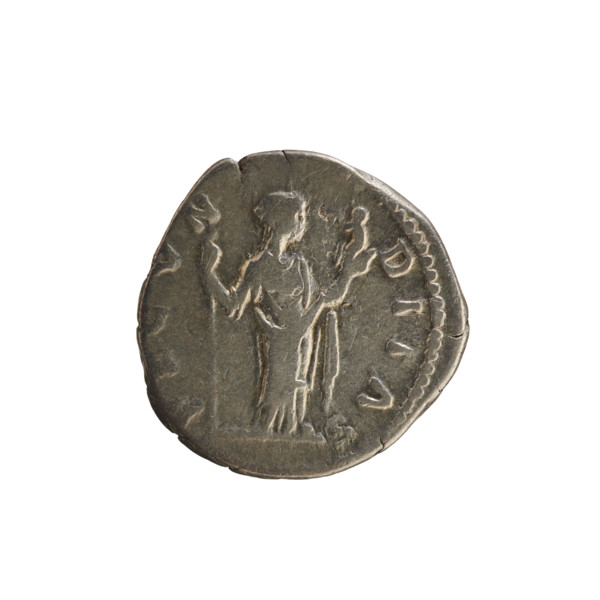 Denarius, Marcus Aurelius (121–180; Roman emperor 161–180) and Faustina the Younger (c.130–176;
