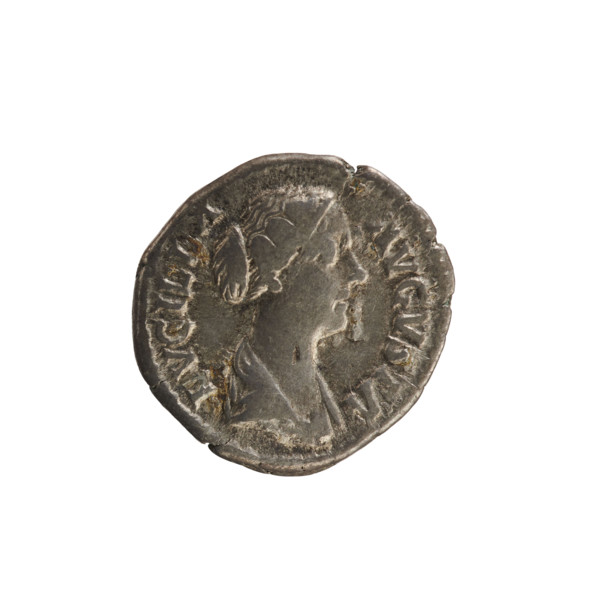 Denarius, Lucius Verus (130–169; Roman emperor 161–169) and Lucilla (149–182; Roman empress