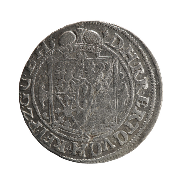 Obv. A bust in armor turned right, girded with a sash, a sceptre in his right hand. In front of the