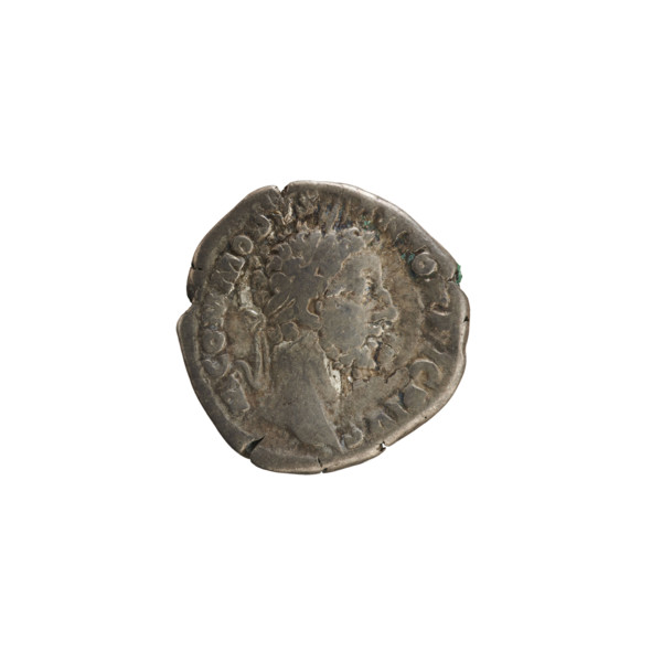Denarius, Commodus (161–192; Roman emperor 177–192). Obverse: Emperor's head right, laurel wreath;