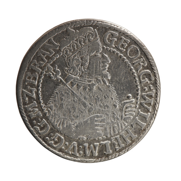 Obv. Bust facing right in mitre and electoral mantle. A sceptre in his right hand, the left resting