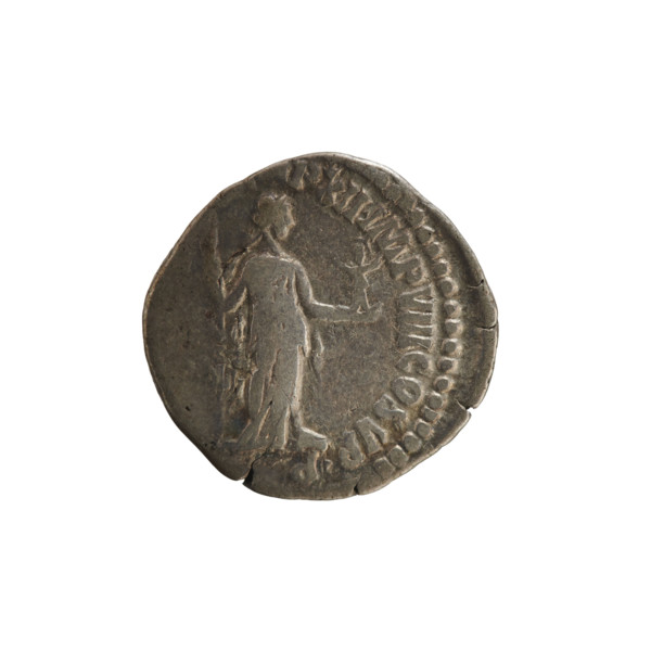 Denarius, Commodus (161–192, Roman emperor 177–192). Obverse: Emperor's head right with laurel