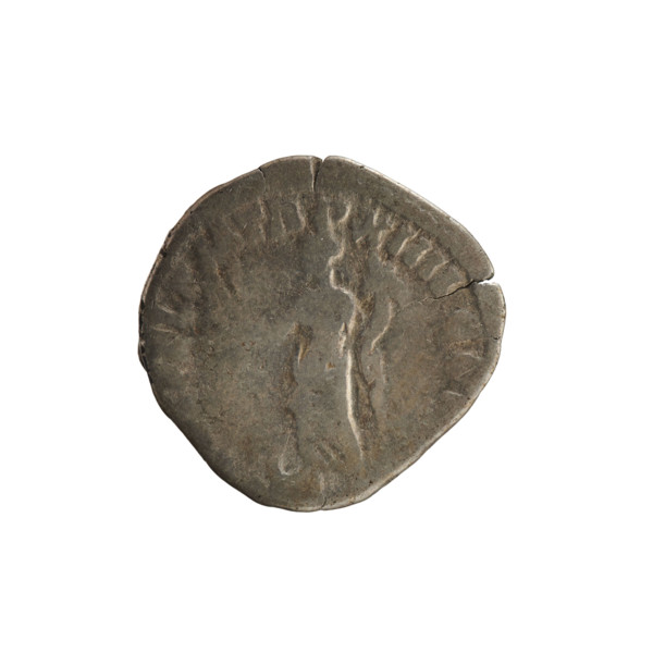 Denarius of Commodus (reigned 177–192 AD), c. 188–189. Obverse: laureate bust of the emperor right,