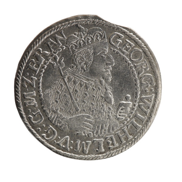 Obv. Bust facing right in mitre and electoral mantle. A sceptre in his right hand, the left resting