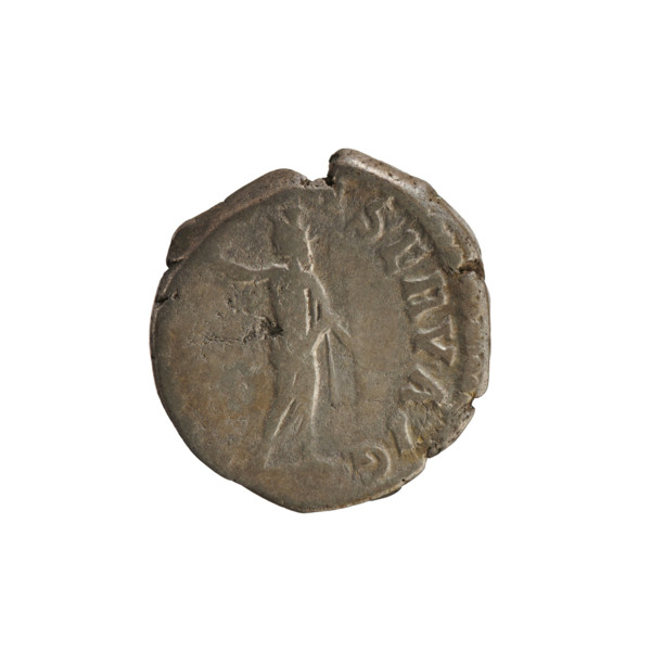 Denarius, Commodus (161–192; Roman emperor 177–192). Obverse: emperor's head right, with a laurel