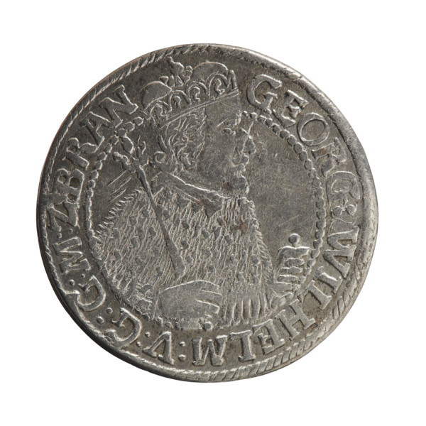 Obv. Bust facing right in mitre and electoral mantle. A sceptre in his right hand, the left resting