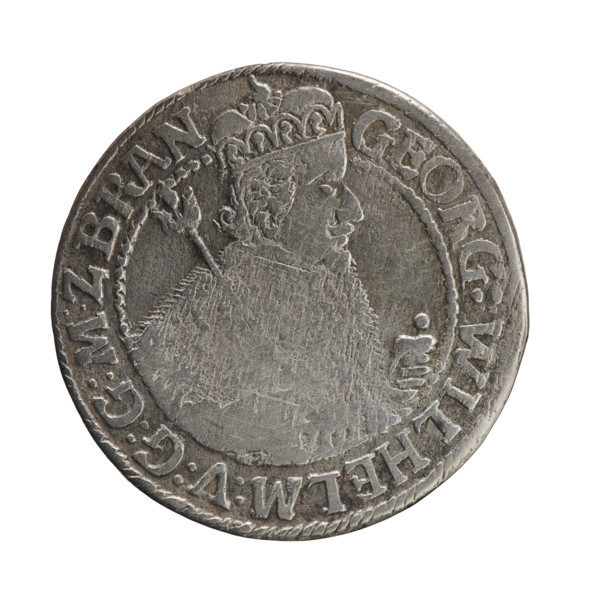 Obv. Bust facing right in mitre and electoral mantle. A sceptre in the right hand, the left resting