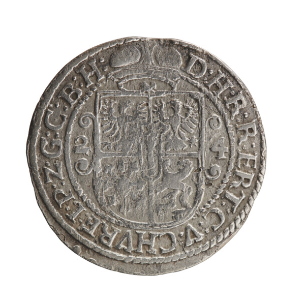 Obv. Bust facing right in mitre and electoral mantle. A sceptre in his right hand, the left resting