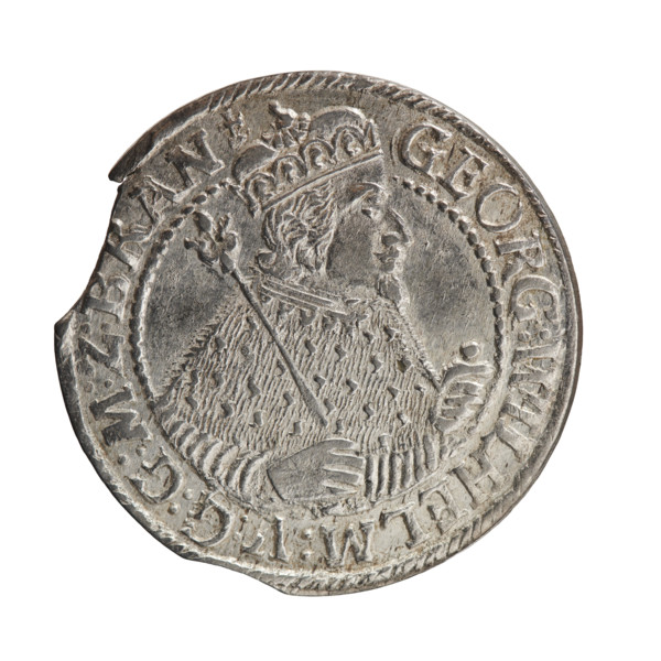Obv. Bust facing right in mitre and electoral mantle. A sceptre in his right hand, the left resting