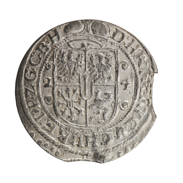 Obv. Bust facing right in mitre and electoral mantle. A sceptre in his right hand, the left resting