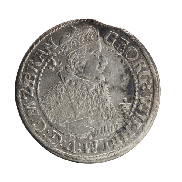 Obv. Bust facing right in mitre and electoral mantle. A sceptre in his right hand, the left resting