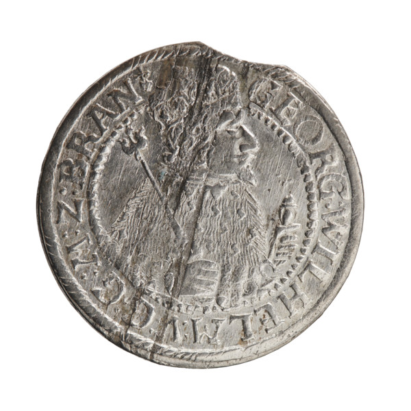 Obv. Bust facing right in mitre and electoral mantle. A sceptre in his right hand, the left resting
