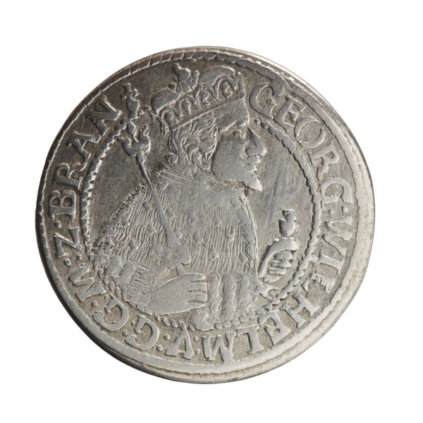 Obv. Bust facing right in mitre and electoral mantle. A sceptre in his right hand, the left resting