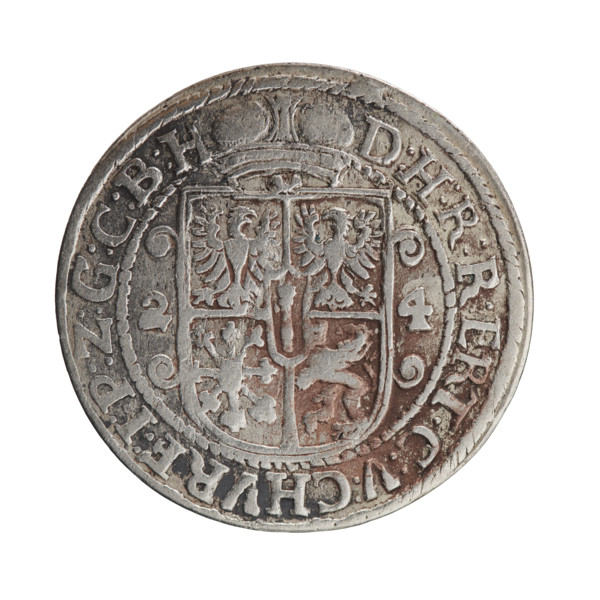 Obv. Bust facing right in mitre and electoral mantle. A sceptre in his right hand, the left resting