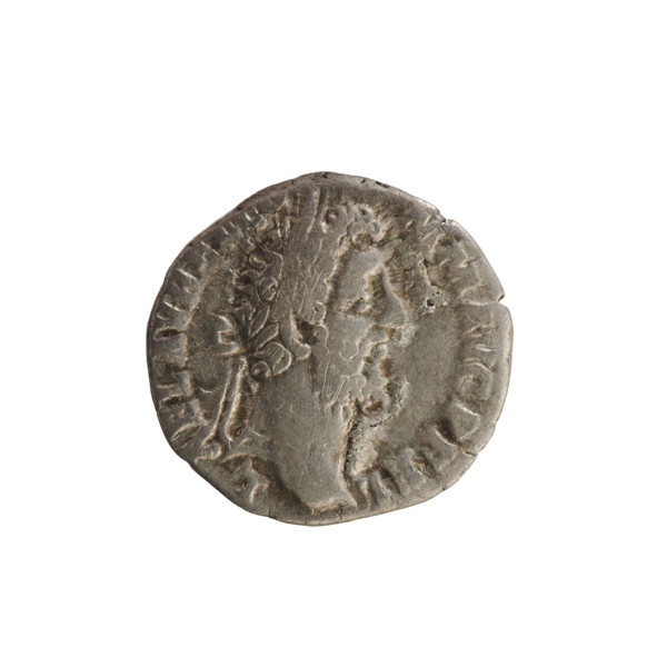 Denarius, Commodus (161–192; Roman emperor 177–192). Obverse: laureate bust of the emperor right,