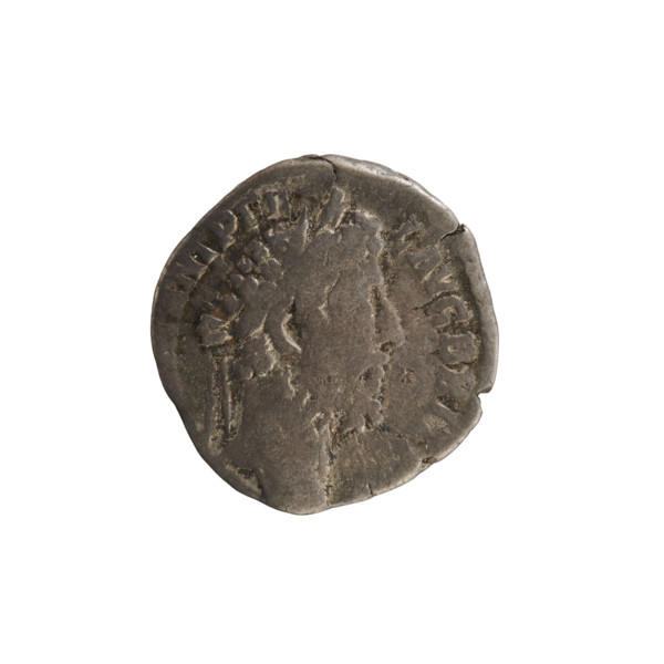 Denarius of Commodus (reign 177–192 CE). Obverse: M ANT P FEL AVG BRIT — Emperor's bust, right,