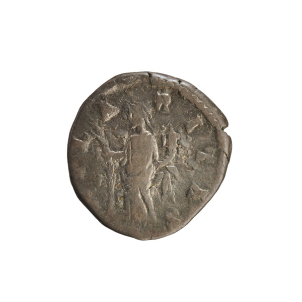 Denarius, Commodus (161–192) — Obv: Bust of Empress Crispina (164–192?) right, draped, hair in a