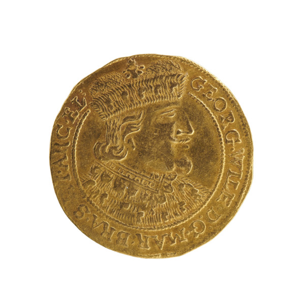 Obverse of ducat by Ernest Pfahler (publisher) after Dawid Koch: Bust of George William