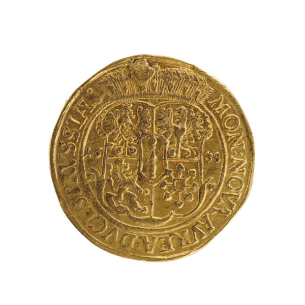 Ducat, publisher Ernest Pfahler; Department of Coins of Lands Associated with Poland; obverse: male