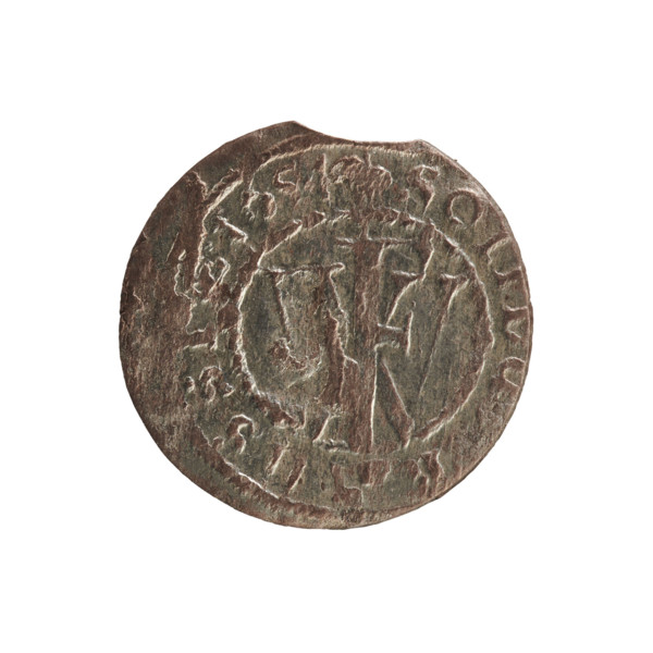 szelag; obverse: Prussian eagle with a monogram of the letters IC on its chest; rim inscription