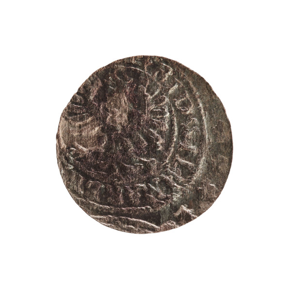 szelag; section of coins of lands associated with Poland; obverse: Prussian eagle with a monogram