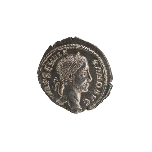 Denarius; Alexander Severus (Roman emperor, 222–235) — iconography. Obverse: Head of Alexander