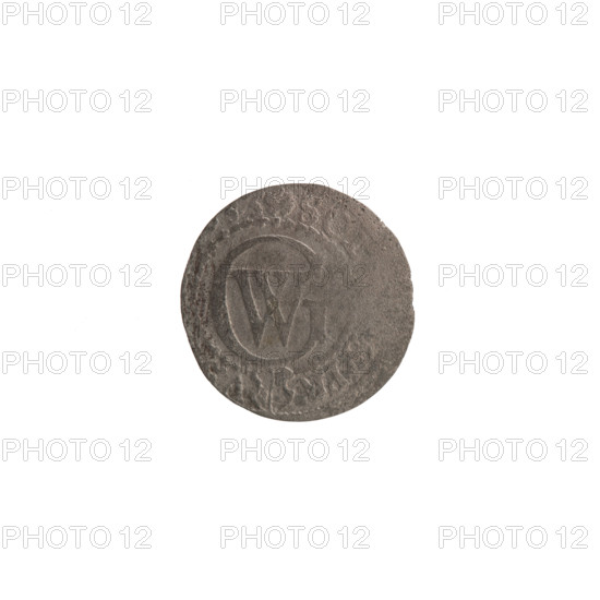 szelag, Ernest Pfahler, Wislica hoard, numism. Obv.: Prussian eagle with crowned letter S on its