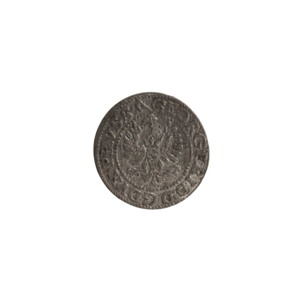 Obverse: In a beaded border a Prussian eagle, on its chest a crowned letter S. In the rim an