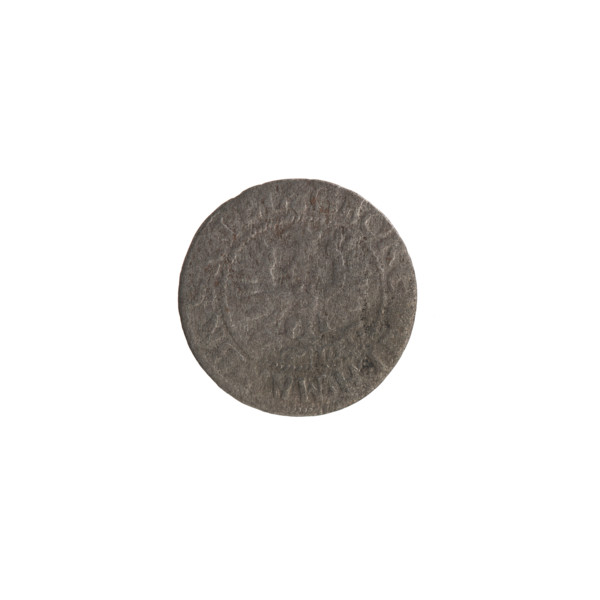 szelag, Obv. Prussian eagle, on its chest a crowned letter S. On the rim, between the borders, an