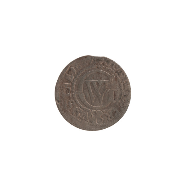 szelag, Ernest Pfahler; Wislica hoard; obverse: Prussian eagle with a crowned letter S on its