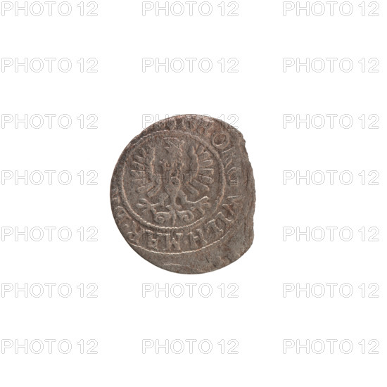 szelag, Pfahler, Ernest; the Wislica hoard (numism). Obv.: Prussian eagle with crowned letter S on
