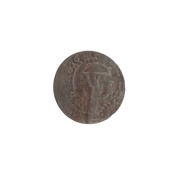 szelag by Ernest Pfahler; Wislica hoard (numismatic); obverse: Prussian eagle with crowned letter S