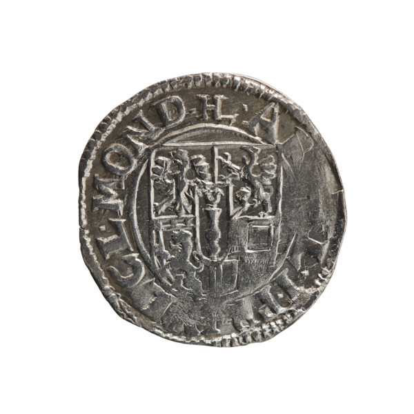 one and a half, Henryk Laffert (1612–1615). Obverse: royal orb with a cross whose arms terminate in