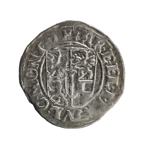 one-and-a-half, Henryk Laffert (1612-1615), cross (iconographic), orb of rule (iconographic), coats
