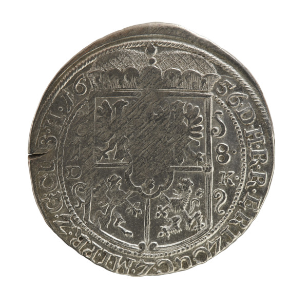 Krzysztof (Christoph) Melchior. Obverse: bust facing right in mitre and electoral mantle; right