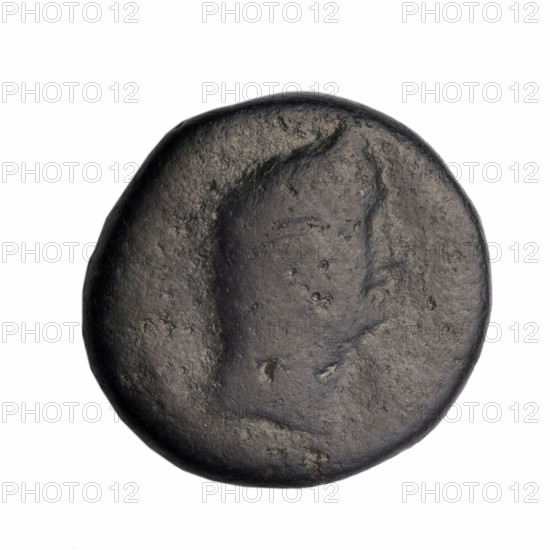 bronze coin, Phanagoria (as Agrippias), head of a woman in a diadem and veil (iconographic), head