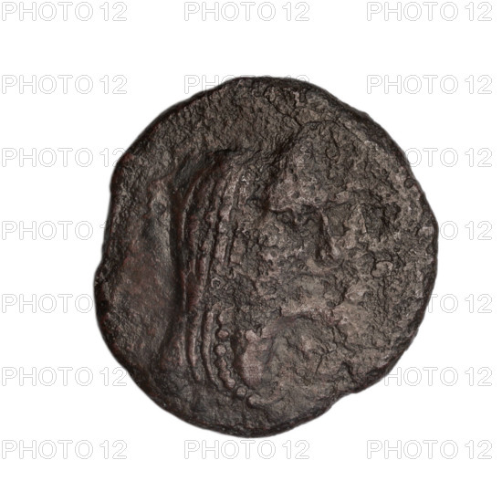 bronze coin, Phanagoria (as Agrippias); obverse: head of a woman in a diadem and veil—Aphrodite