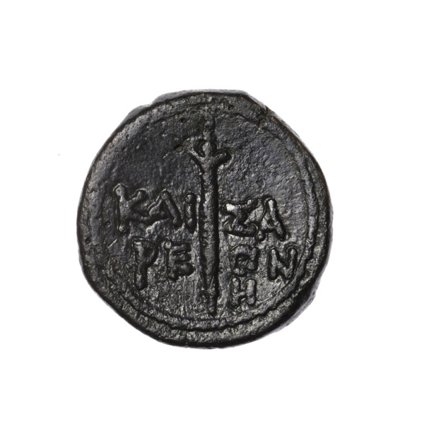 bronze coin, Pantikapaion (as Kaisarea), scepters, woman's head (iconographic), woman's head in