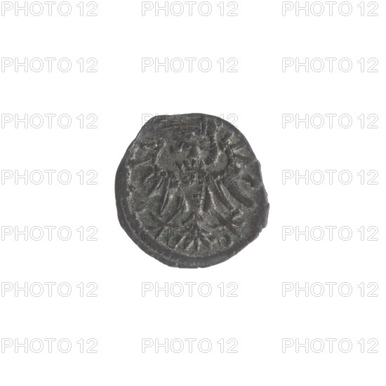 Gdansk denarius, Sigismund II Augustus (King of Poland; 1544–1572). Obverse: in the rim the Eagle