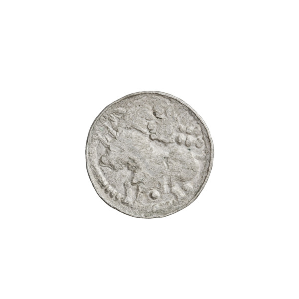 Denarius (princely type), Boleslaw II the Bold (King of Poland; 1058–1079). Obverse: head to the