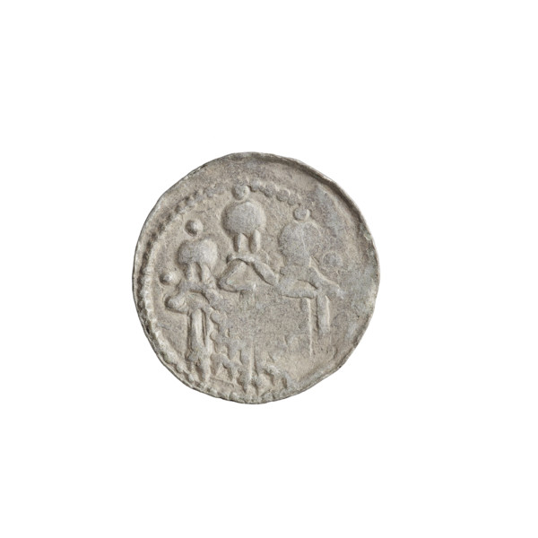Denarius (royal type), Boleslaw II the Bold (King of Poland; 1058–1079). Obverse: crowned bust of
