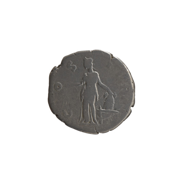 Denarius of Antoninus Pius (86–161; Roman emperor 138–161), obverse: head of the emperor in a