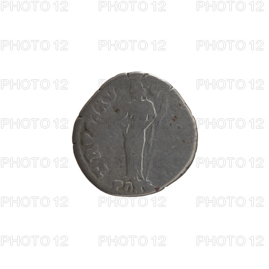 Denarius of Antoninus Pius (86–161; Roman emperor 138–161). Obverse: head of Antoninus Pius in a